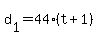 d%5B1%5D+=+44%28t+%2B+1%29