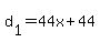 d%5B1%5D+=+44x+%2B+44