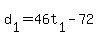 d%5B1%5D+=+46t%5B1%5D+-+72