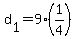 d%5B1%5D+=+9%2A%281%2F4%29