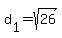 d%5B1%5D+=+sqrt%2826%29
