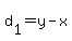d%5B1%5D+=+y+-+x
