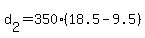 d%5B2%5D+=+350%2A%2818.5+-+9.5%29