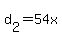 d%5B2%5D+=+54x