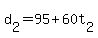 d%5B2%5D+=+95%2B60t%5B2%5D
