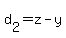 d%5B2%5D+=+z+-+y