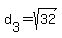 d%5B3%5D+=+sqrt%2832%29