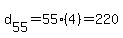 d%5B55%5D=55%284%29=220