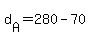 d%5BA%5D+=+280+-+70