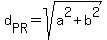 d%5BPR%5D=sqrt%28a%5E2%2Bb%5E2%29%29