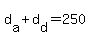 d%5Ba%5D+%2B+d%5Bd%5D+=+250