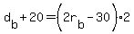 \"d%5Bb%5D+%2B+20+=+%282r%5Bb%5D+-+30%29%2A2\"