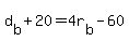 \"d%5Bb%5D+%2B+20+=+4r%5Bb%5D+-+60\"