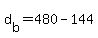 d%5Bb%5D+=+480+-+144