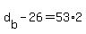 d%5Bb%5D+-+26+=+53%2A2