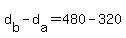 d%5Bb%5D+-+d%5Ba%5D+=+480+-+320