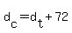 d%5Bc%5D+=+d%5Bt%5D+%2B+72