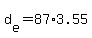 d%5Be%5D+=+87%2A3.55