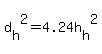 d%5Bh%5D%5E2=4.24h%5Bh%5D%5E2
