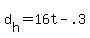 d%5Bh%5D+=+16t+-+.3