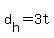 d%5Bh%5D+=+3t
