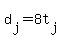 d%5Bj%5D+=+8t%5Bj%5D