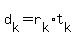 d%5Bk%5D+=+r%5Bk%5D%2At%5Bk%5D