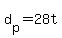 d%5Bp%5D+=+28t