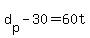 d%5Bp%5D+-+30+=+60t