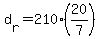 d%5Br%5D+=+210%2A%2820%2F7%29