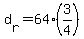 d%5Br%5D+=+64%2A%283%2F4%29