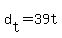 d%5Bt%5D+=+39t