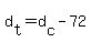 d%5Bt%5D+=+d%5Bc%5D+-+72