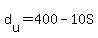 d%5Bu%5D+=+400-10S