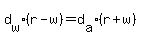 d%5Bw%5D%28r-w%29=d%5Ba%5D%28r%2Bw%29
