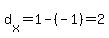 d%5Bx%5D=1-%28-1%29=2