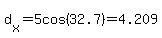 d%5Bx%5D=5cos%2832.7%29=4.209
