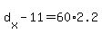d%5Bx%5D+-+11+=+60%2A2.2