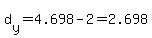 d%5By%5D=4.698-2=2.698