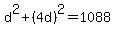 d%5E2%2B%284d%29%5E2=1088