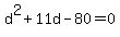d%5E2%2B11d-80=0
