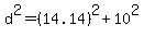 d%5E2=%2814.14%29%5E2%2B10%5E2