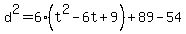 d%5E2=6%28t%5E2-6t%2B9%29%2B89-54