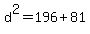 d%5E2+=+196+%2B+81