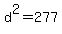 d%5E2+=+277