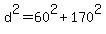 d%5E2+=+60%5E2+%2B+170%5E2