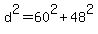 d%5E2+=+60%5E2+%2B+48%5E2