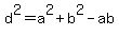 d%5E2+=+a%5E2+%2B+b%5E2+-+ab