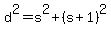 d%5E2+=+s%5E2+%2B+%28s%2B1%29%5E2