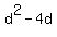 d%5E2-4d